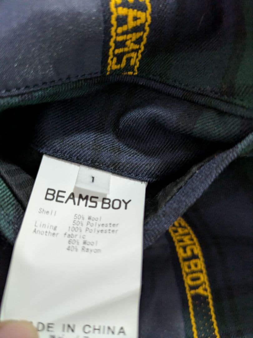 BEAMS BOY 3ボタン ブレザー ジャケット 金ボタン 希少サイズ