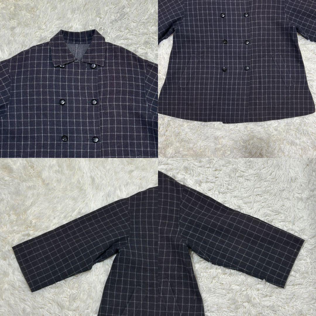 希少　Dior ディオール　リバーシブル　ウールコート　チェック　無地　アウター