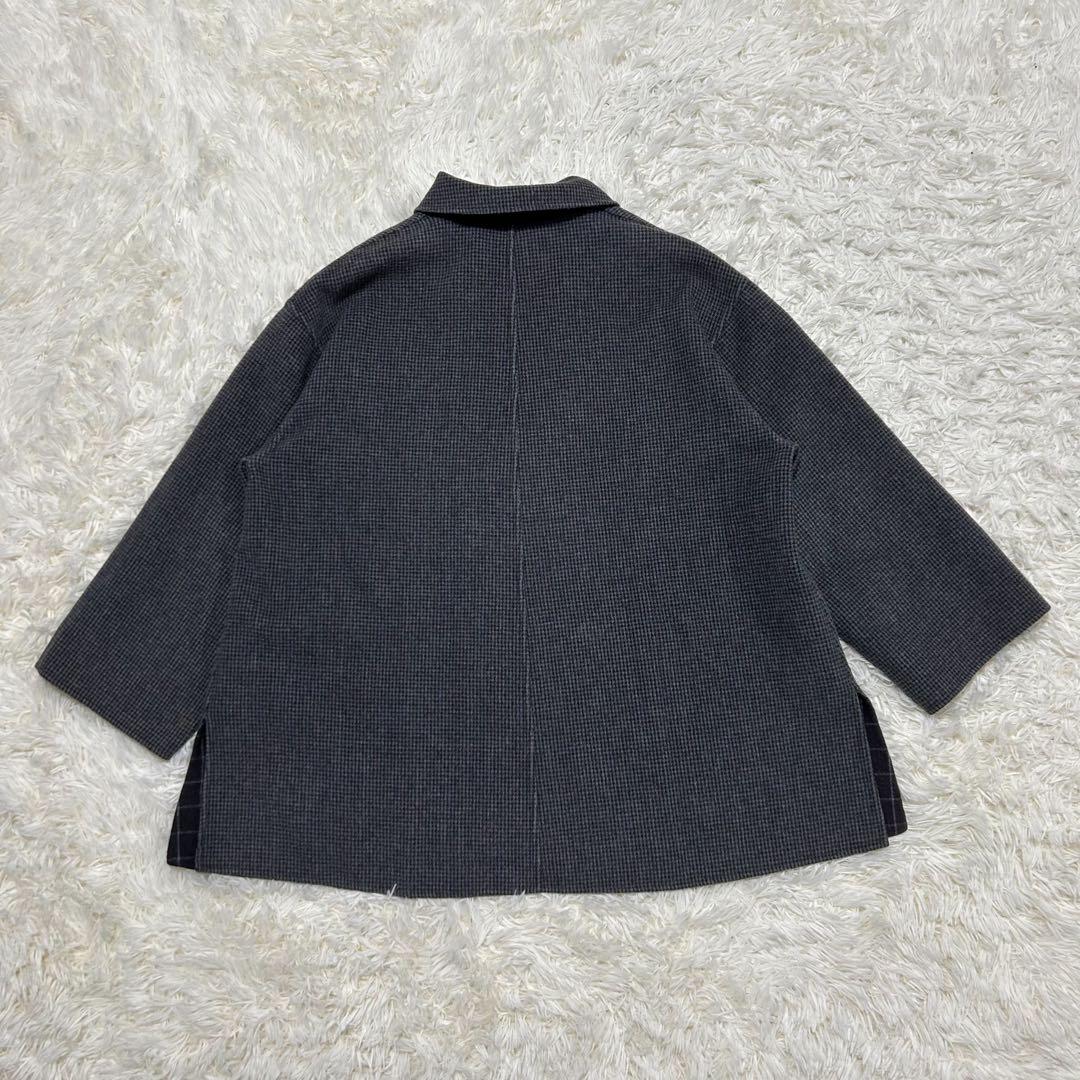 希少　Dior ディオール　リバーシブル　ウールコート　チェック　無地　アウター