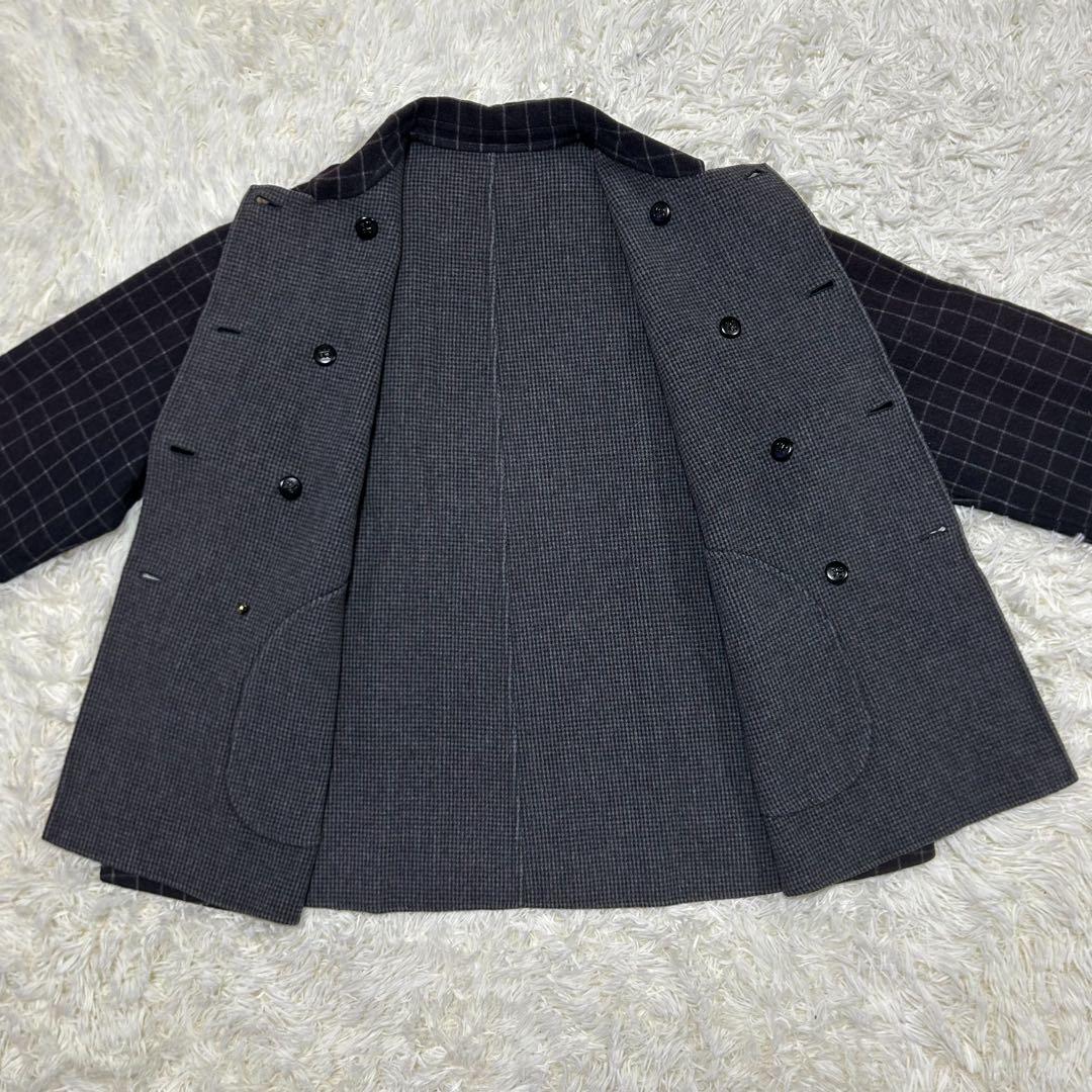 希少　Dior ディオール　リバーシブル　ウールコート　チェック　無地　アウター