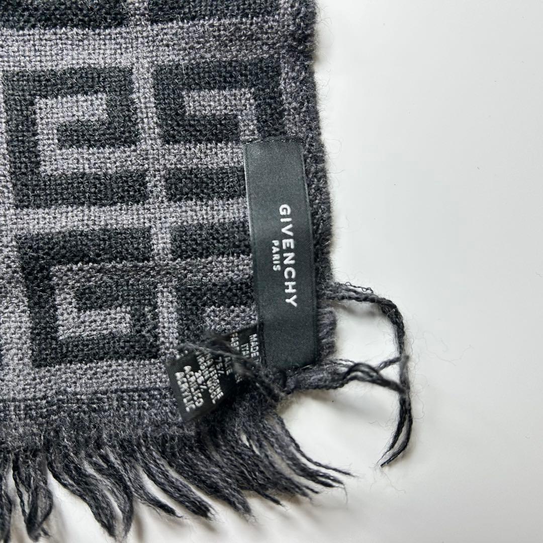 ジバンシー　マフラー　ウール　イタリア製　総柄　ストール　モノグラム