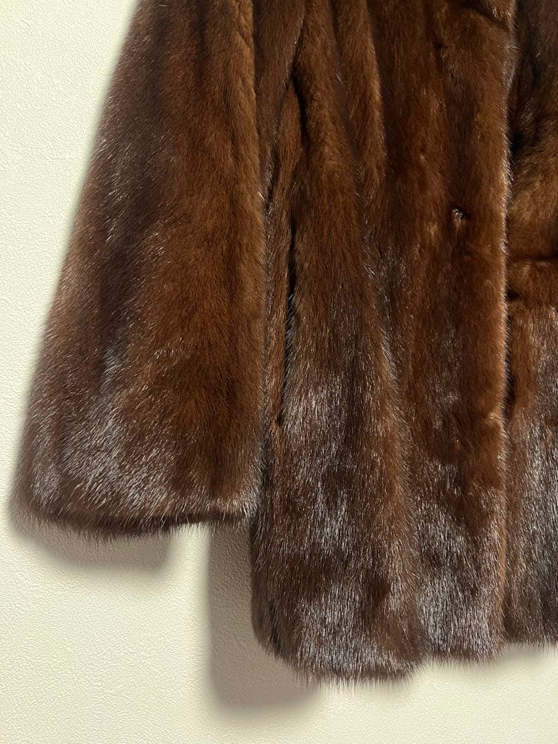 vintage ブラウン ミンクファーコート