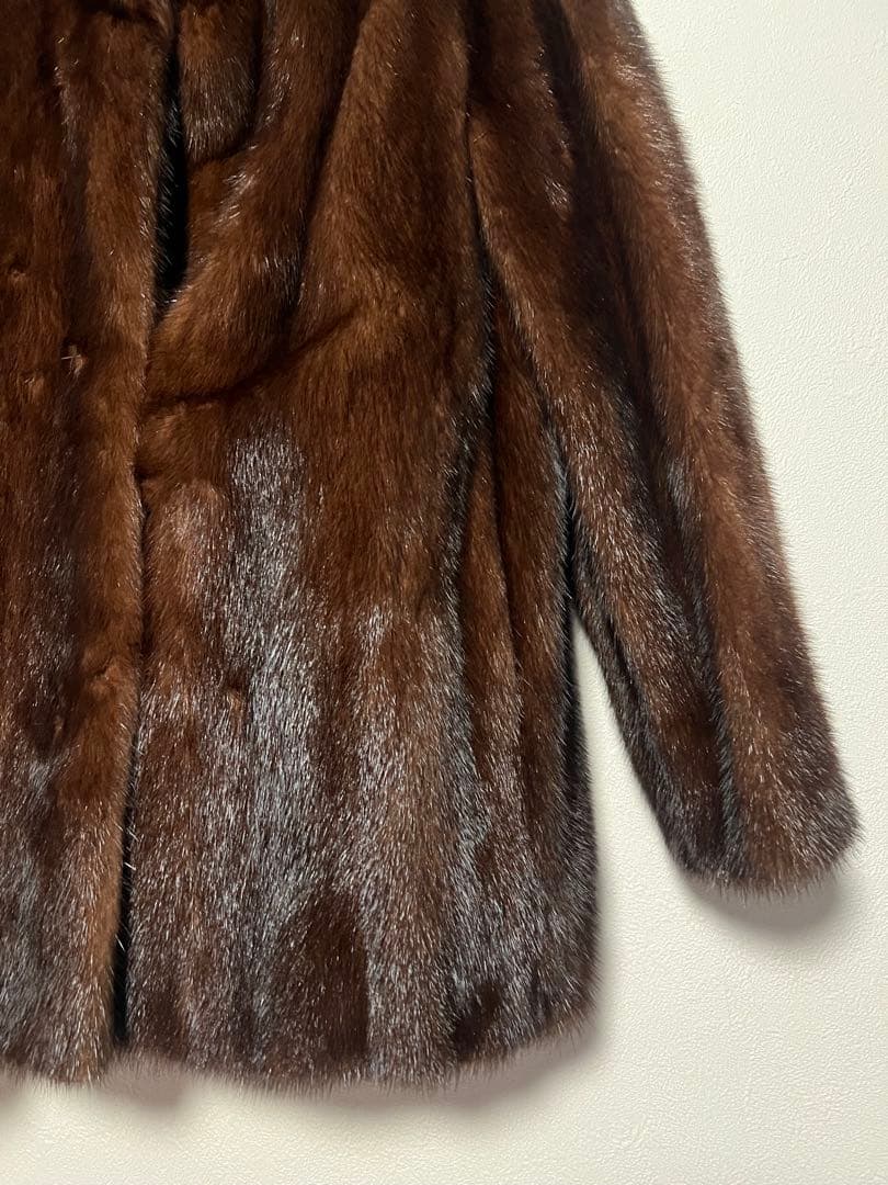 vintage ブラウン ミンクファーコート