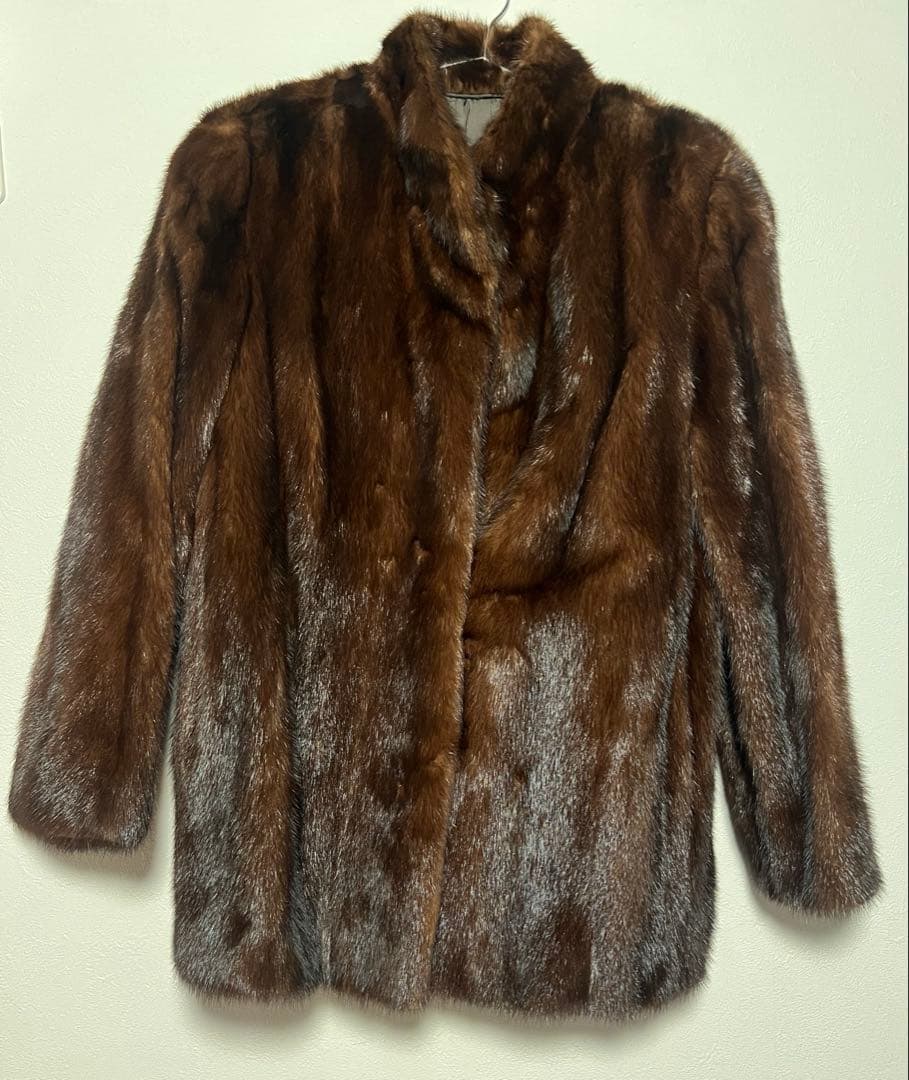 vintage ブラウン ミンクファーコート
