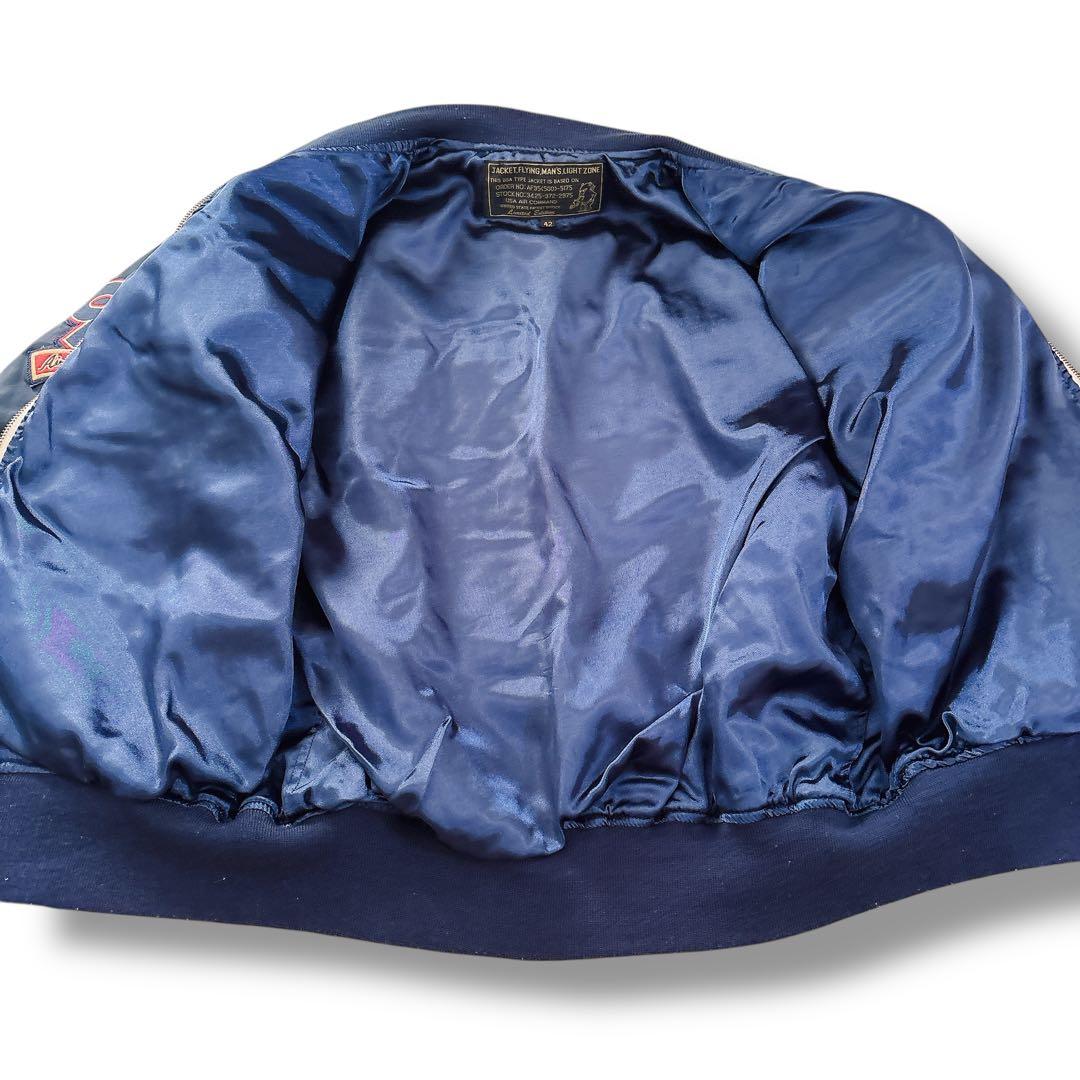 美品 TEDMAN MA-1 フライトジャケット ネイビー XL ワッペン