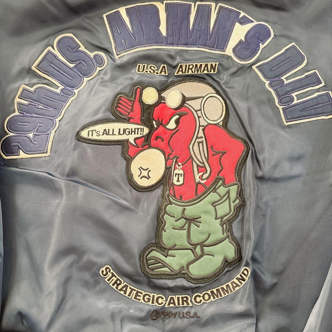 美品 TEDMAN MA-1 フライトジャケット ネイビー XL ワッペン