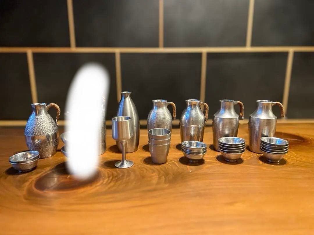 錫製酒器セット｜徳利＆お猪口 全5組まとめ売り｜バラ売り可