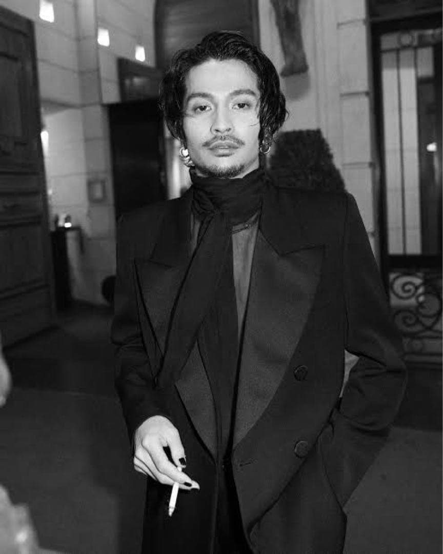 ブラック ワイドタイ シルク 常田大希