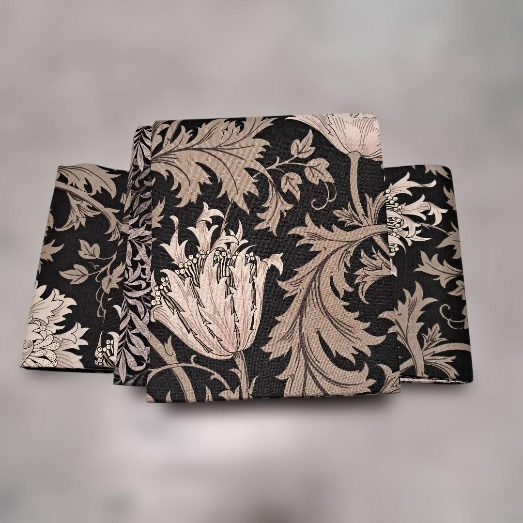 半幅帯　長尺　ウィリアムモリス　アネモネ×ウィローボゥ リバーシブル