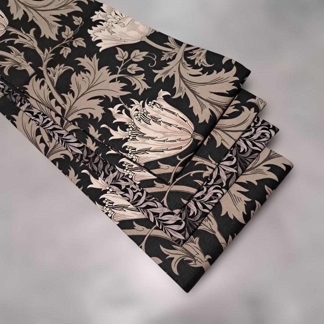 半幅帯　長尺　ウィリアムモリス　アネモネ×ウィローボゥ リバーシブル