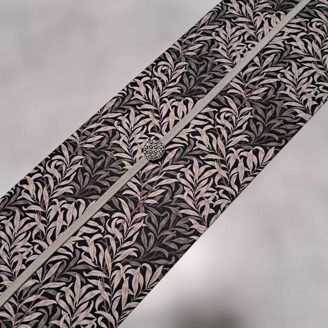 半幅帯　長尺　ウィリアムモリス　アネモネ×ウィローボゥ リバーシブル