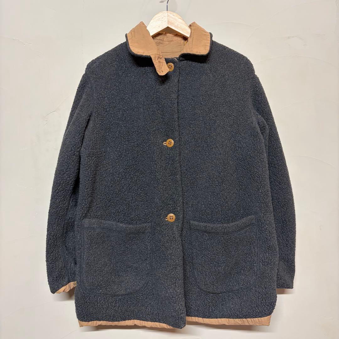 【交渉あり】45R リバーシブルボアコート　上質コットン　R刺繍