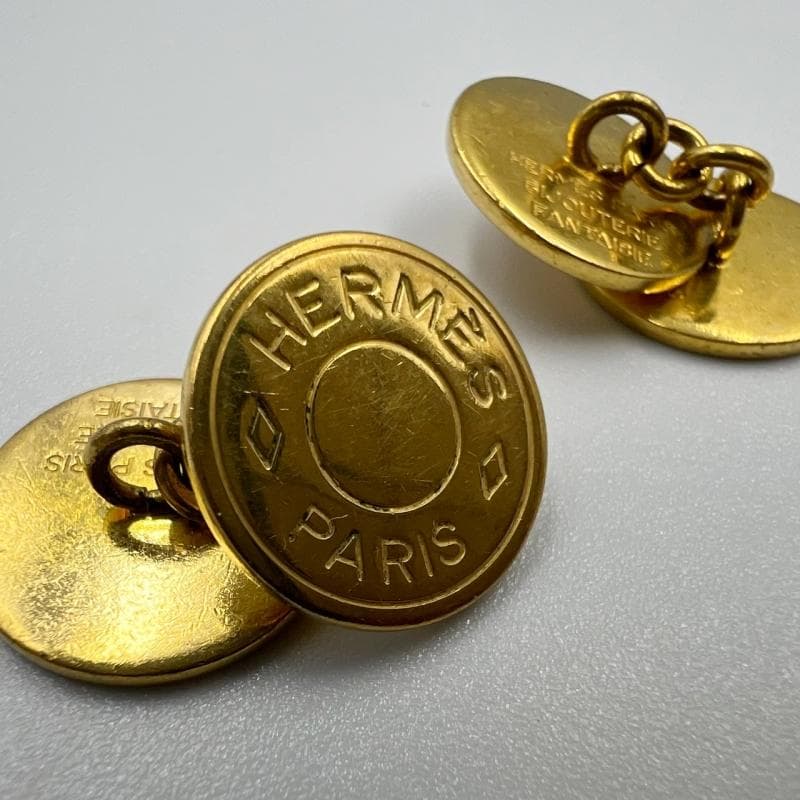 HERMES エルメス カフス セリエ ゴールド カフリンクス