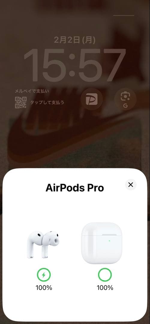 (t)AirPods本体 ホワイト 充電ケース付き