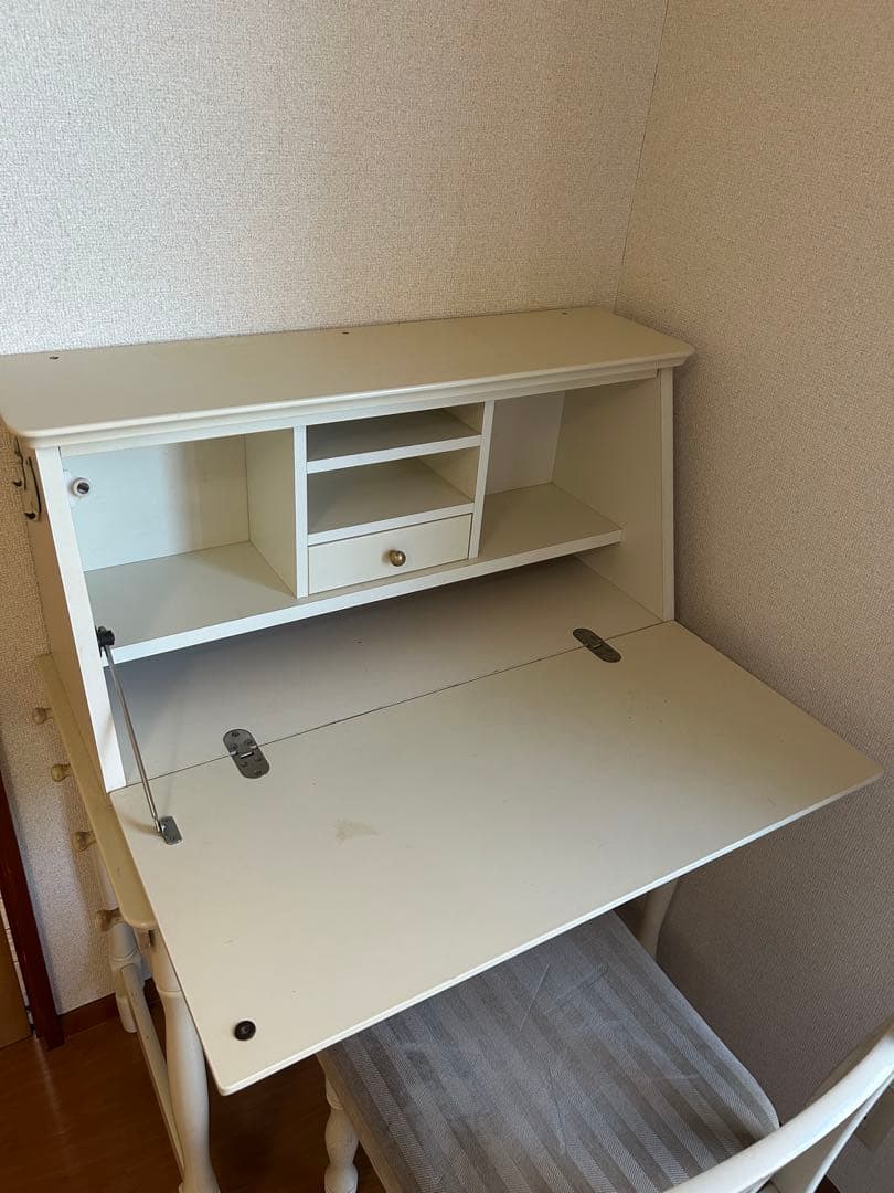 アイボリー　ヴィンテージ　ライティングデスク