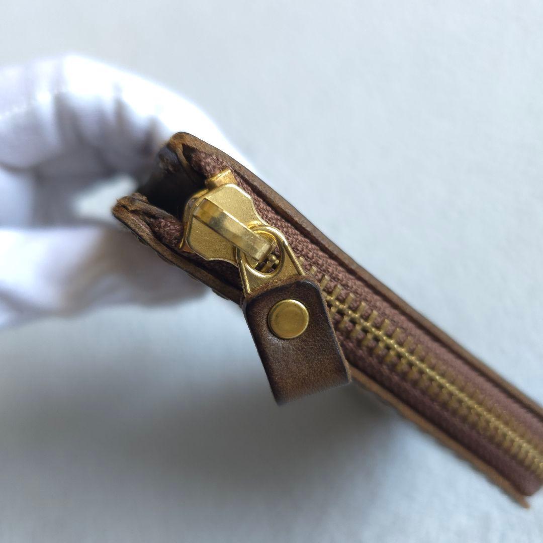 【新品・ローストグリーン】analogico L字ファスナーミニ財布 アナロジコ