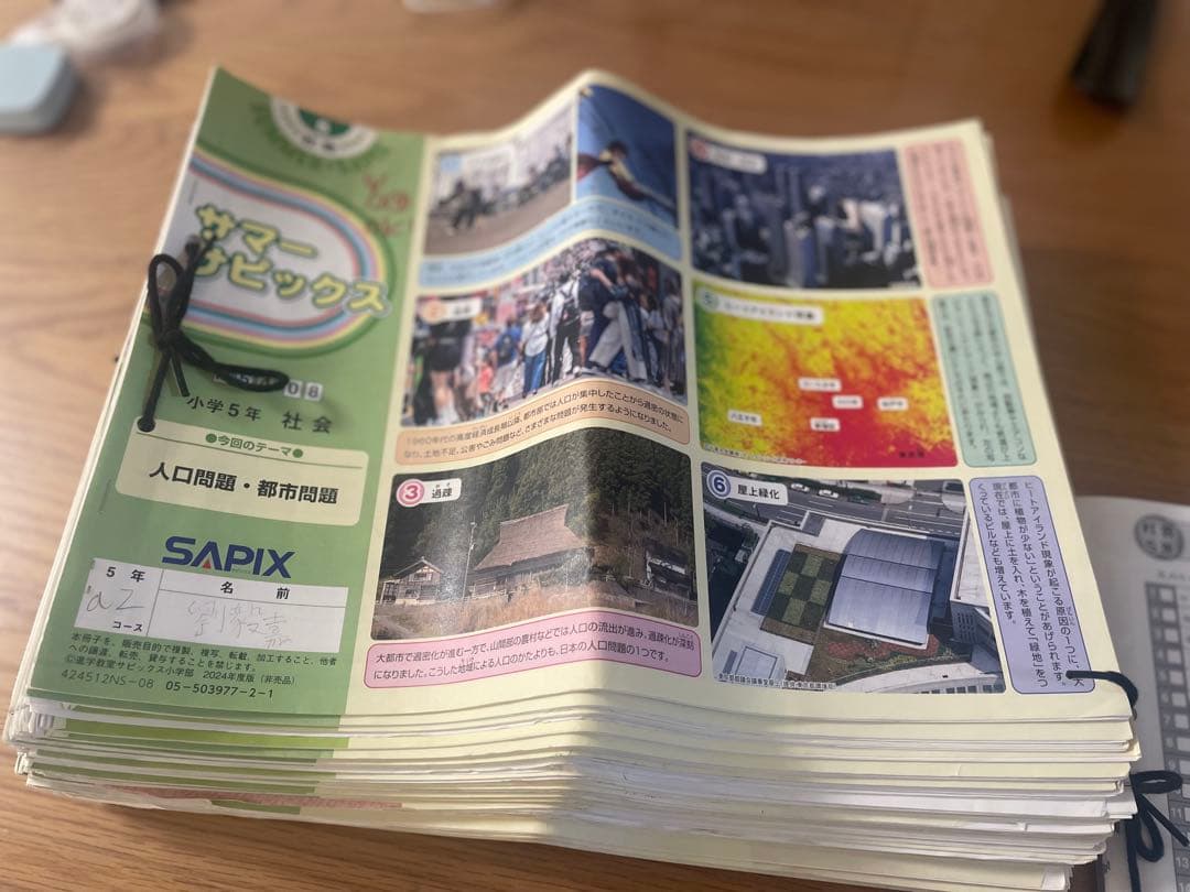 【サピックス5年生社会】 ディリーサピックス とサマーサピックスセット