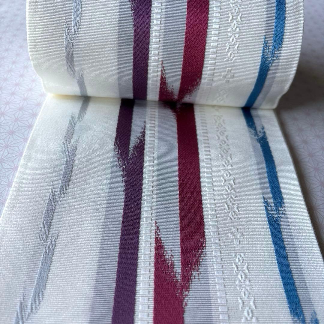 OB76本場筑前博多織小袋帯(半幅帯) 椿 本袋　正絹　新品