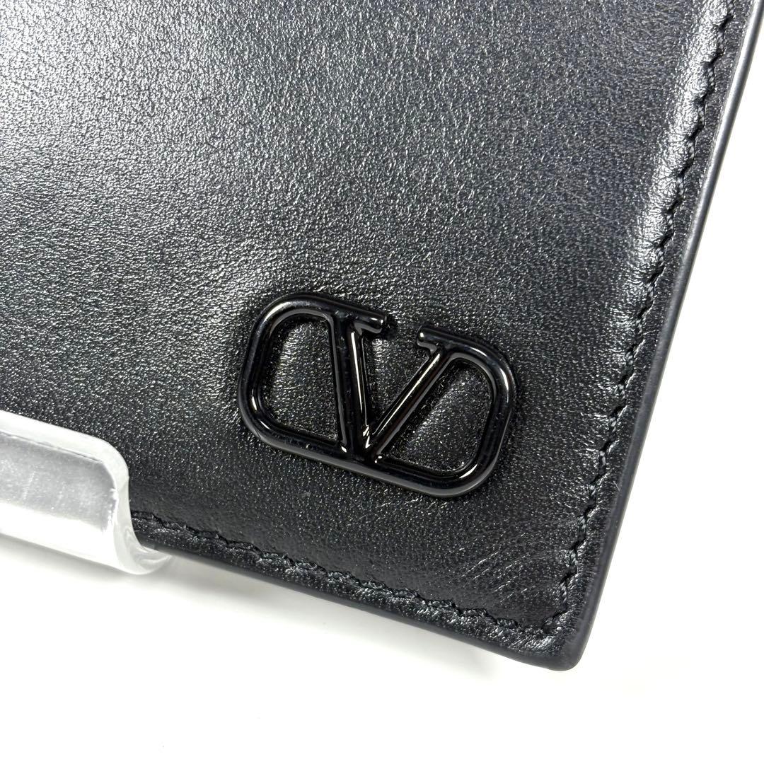 ☆美品☆VALENTINO シグネチャー Vロゴ マネークリップ カーフレザー