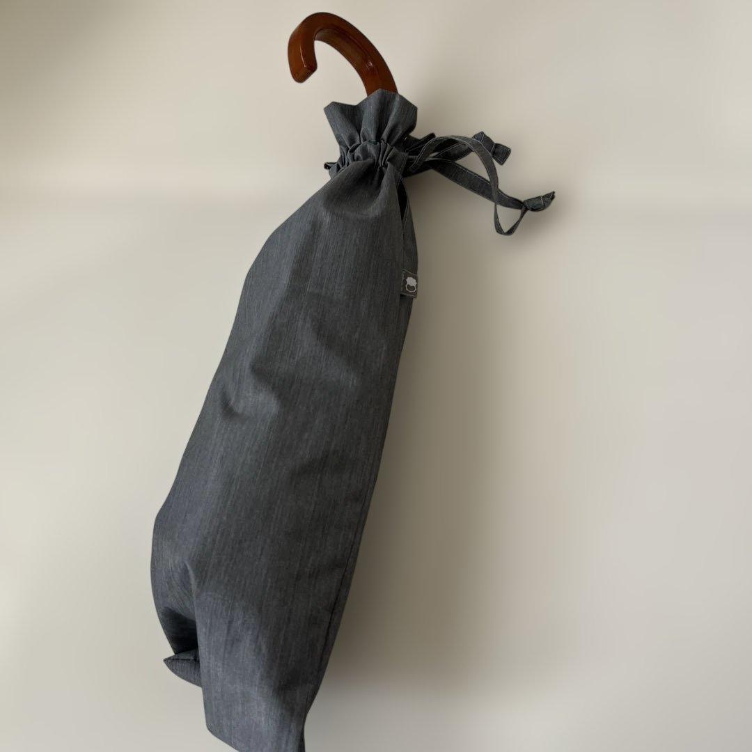 フリル付き折りたたみ日傘 グレー　サンバリア　遮光100