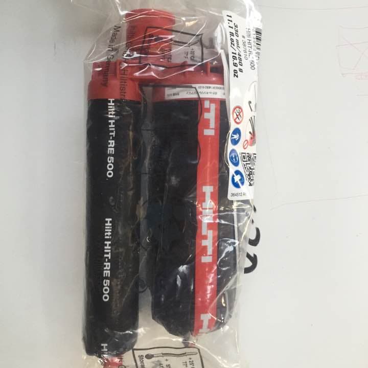 ヒルティ 2液剤  RE500 24本セット