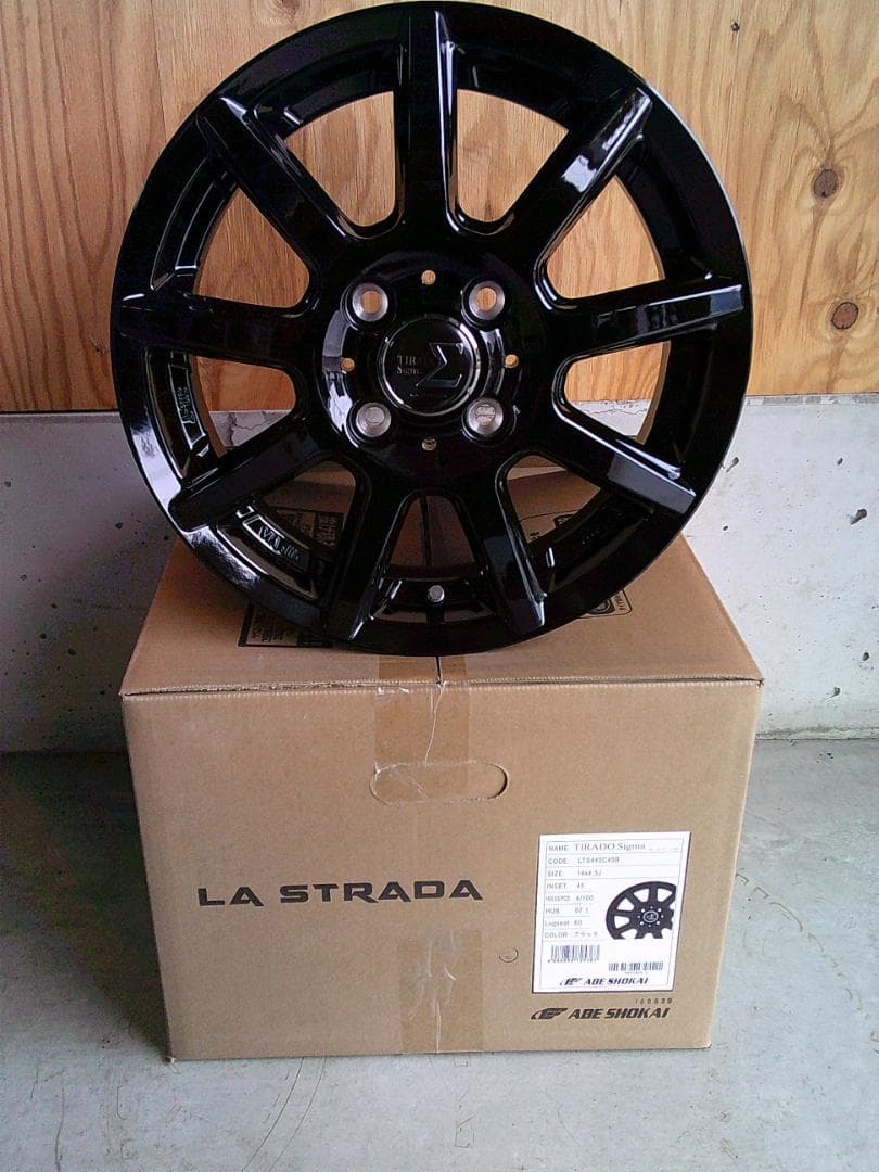 全国送料込☆ティラードシグマ☆14×4.5J+45☆ブラックホイール☆ワゴンR等