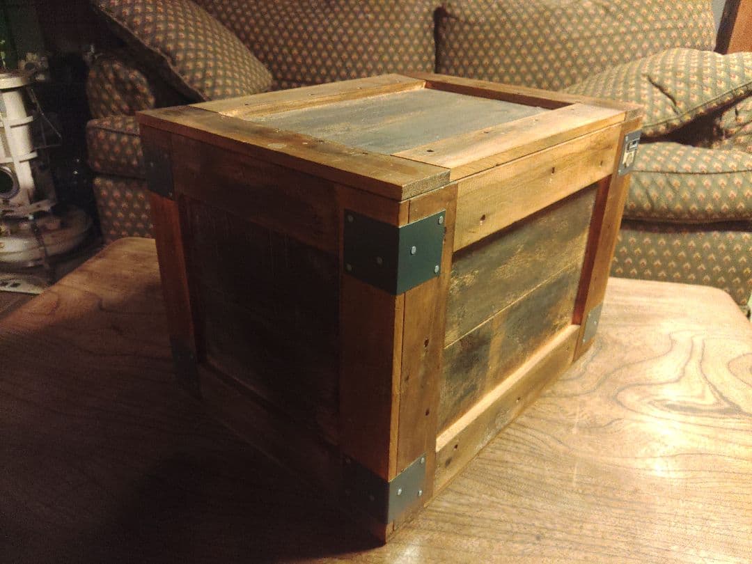 アメリカ雑貨 アメリカン雑貨 木箱 収納 アンティーク　コンテナ　ヴィンテージ