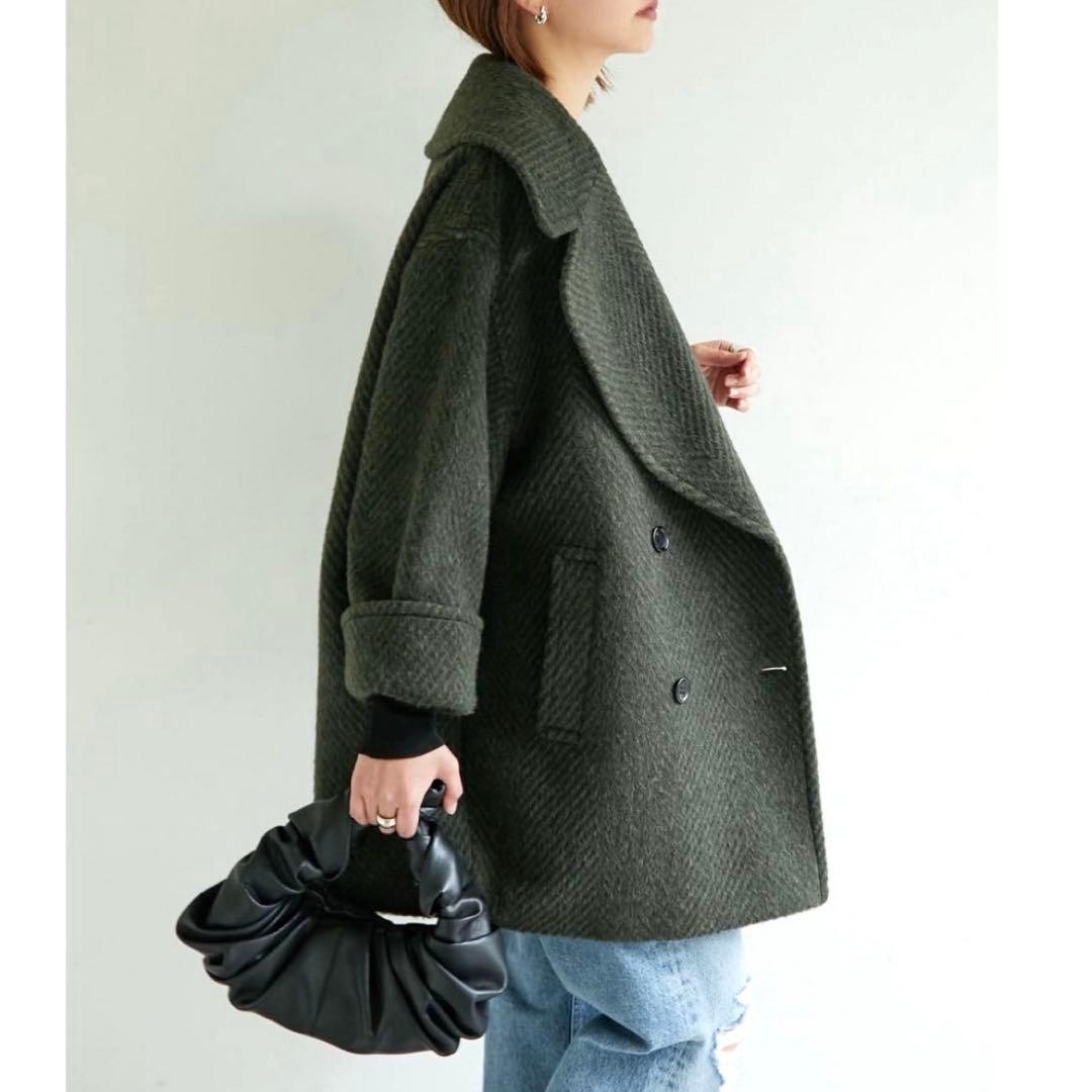 美品★大草直子さんコラボ ガリャルダガランテモヘヤシャギーハーフコート