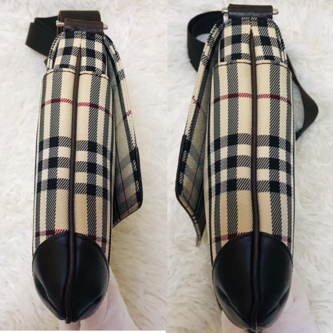 【極美品】バーバリー ショルダーバッグ 斜め掛け フラップ ノバチェック