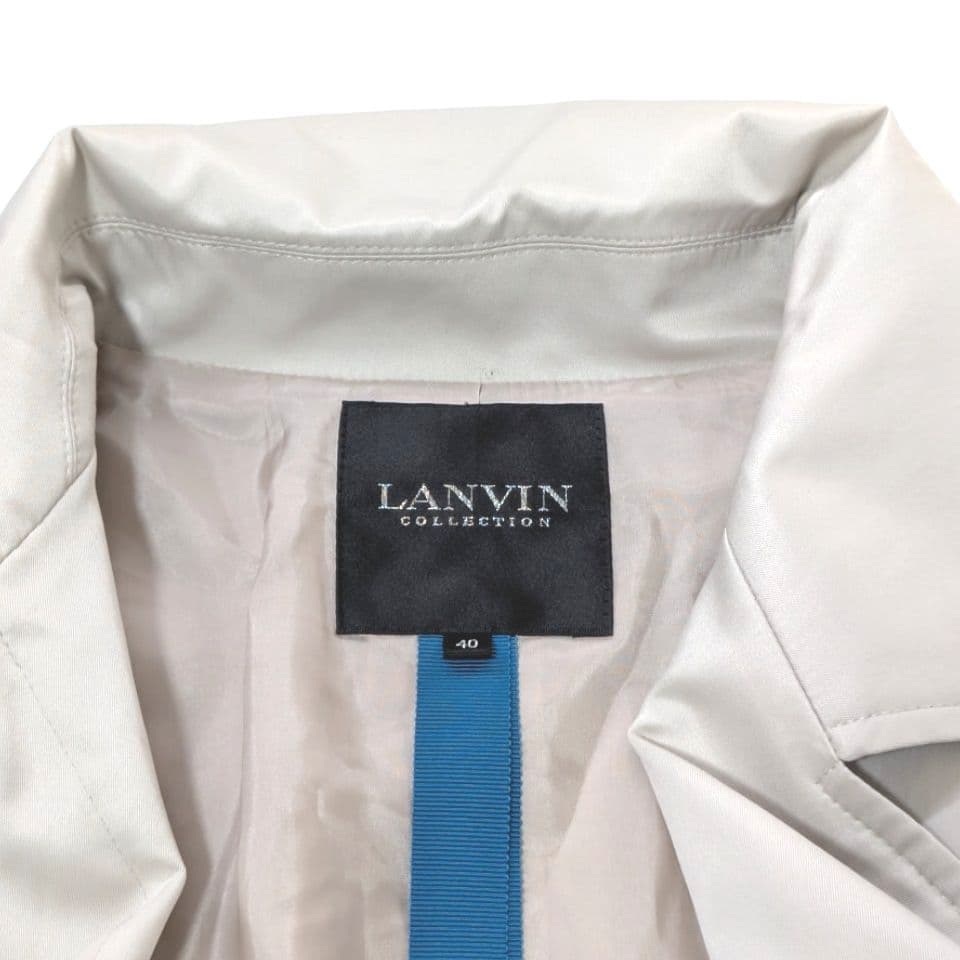 極美品 LANVIN COLLECTION ウエストリボンコート 40 L相当