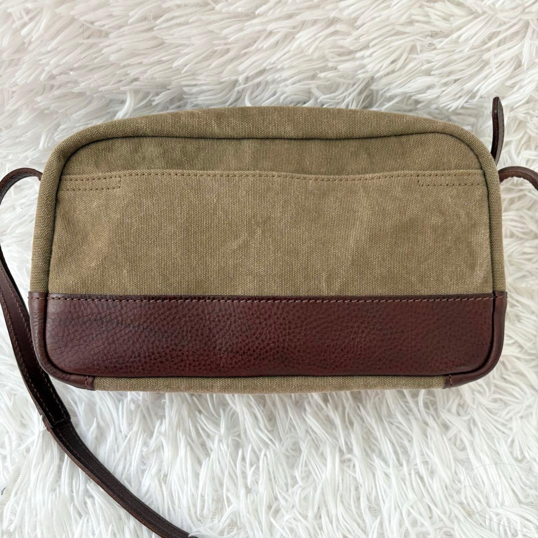 gentenゲンテンミモザ ベーシックショルダーバッグ カーキ ダークブラウン