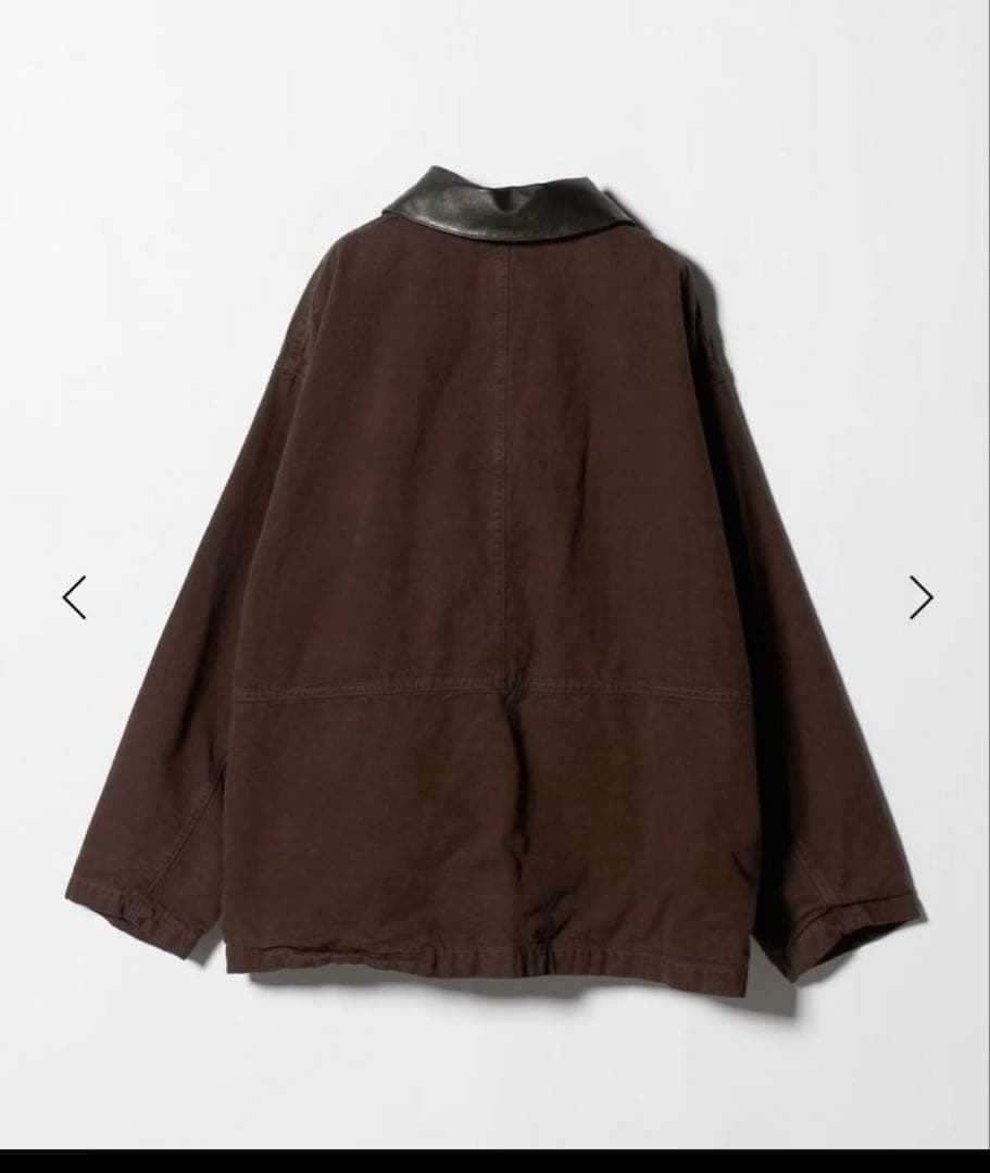 HグラデーションOCカバーオールサイズM襟レザーOVY KAJA オーラリー