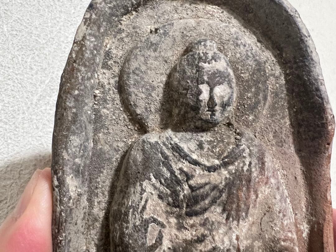 ガンダーラ シルクロード 釈迦如来 説法印 泥像 仏像 仏教美術 骨董 古美術