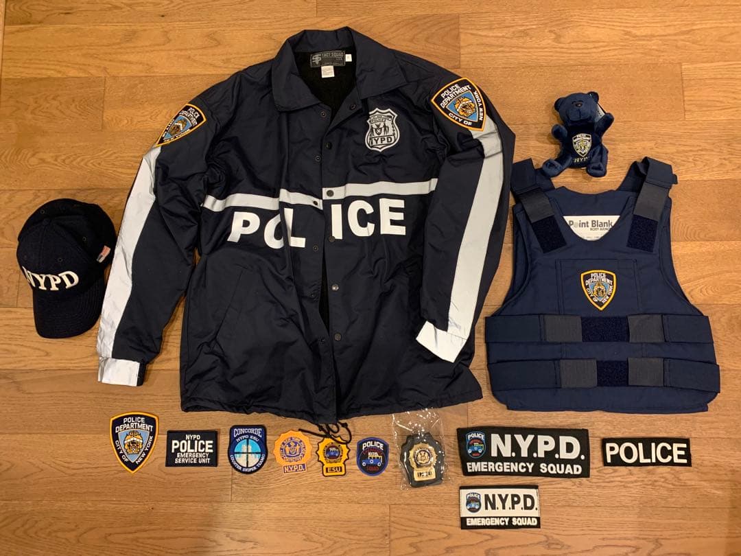 NYPD 実物　レイドジャケット　ポイントブランク　バッジ　ニューヨーク市警