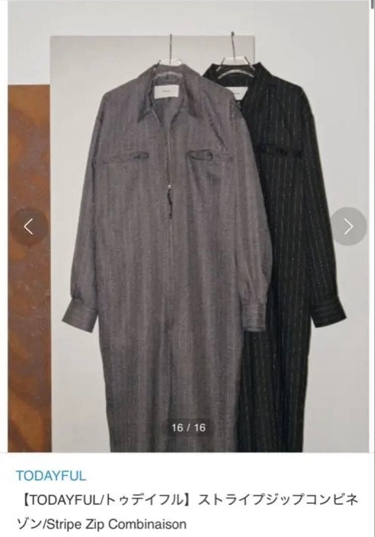 TODAYFUL ストライプジップコンビネーション38