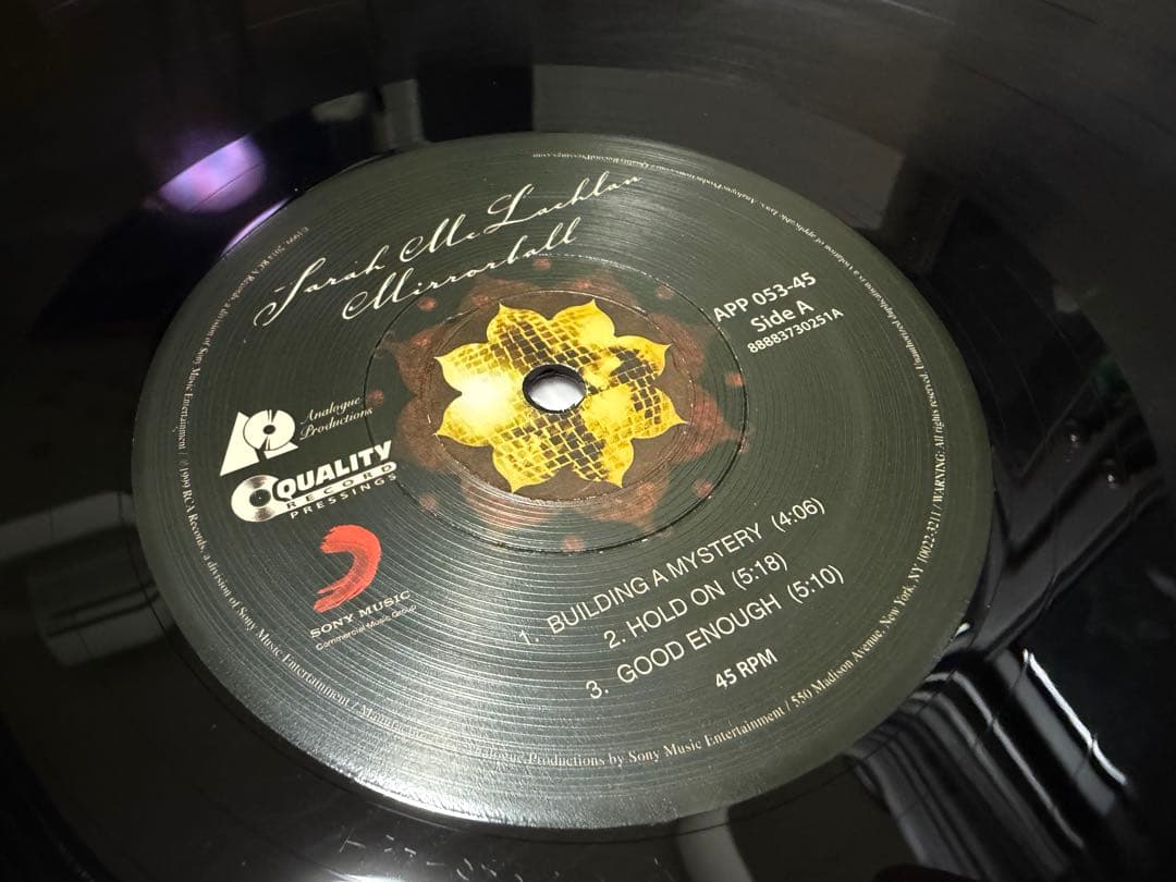 アナプロ Sarah McLachlan Mirrorball 45回転 3LP