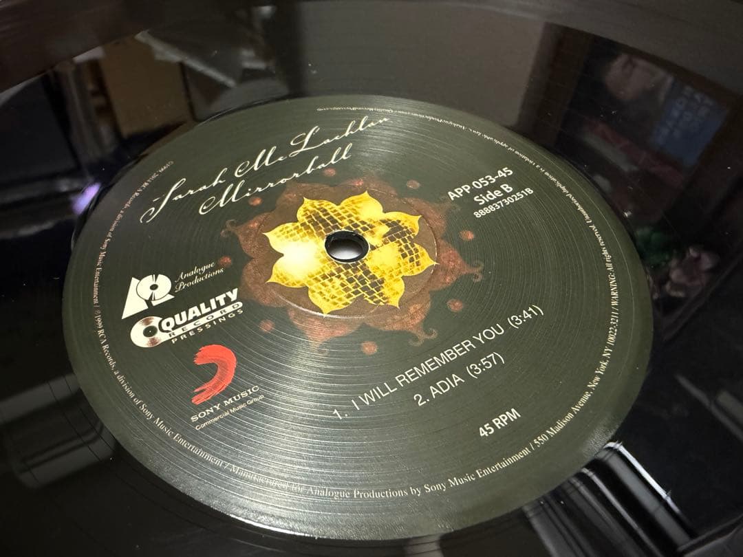 アナプロ Sarah McLachlan Mirrorball 45回転 3LP