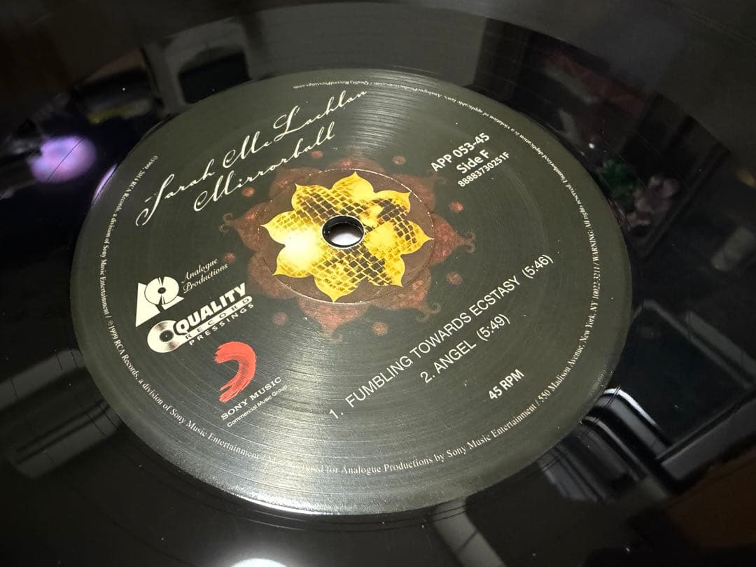 アナプロ Sarah McLachlan Mirrorball 45回転 3LP