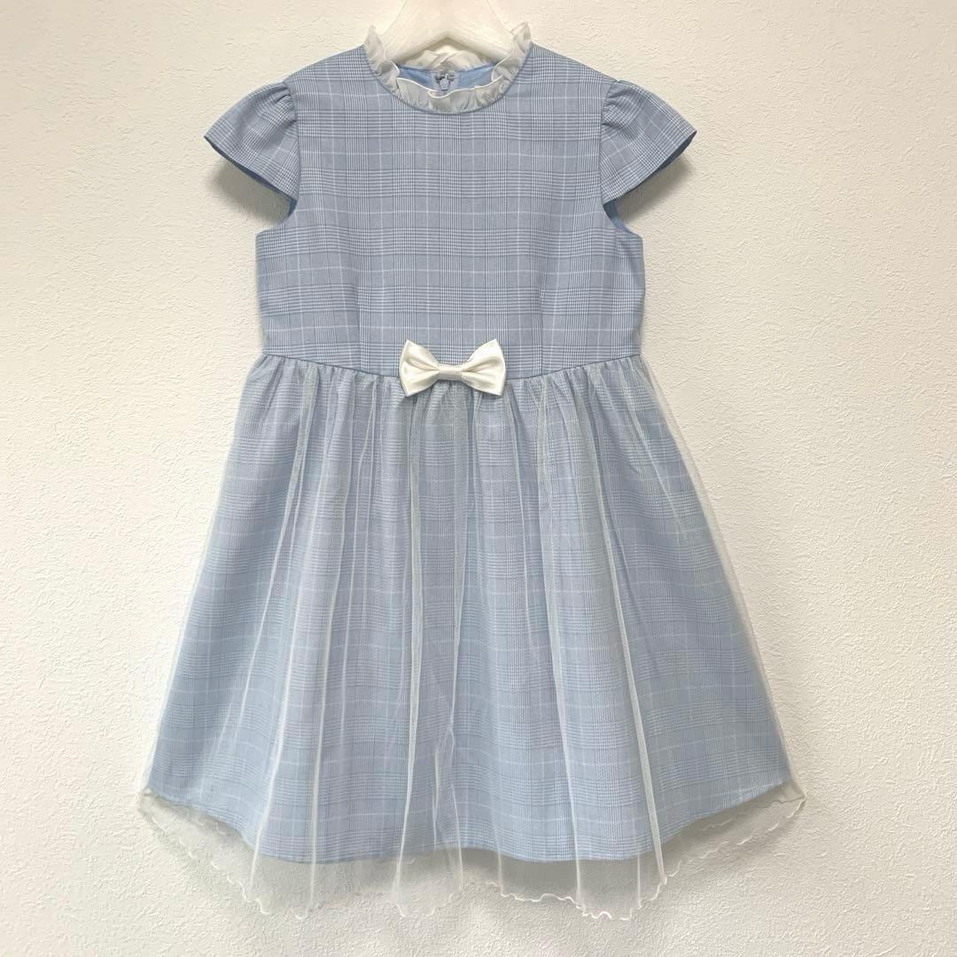 sakura サクラ　120 フォーマルワンピース　水色　入学式　卒園式