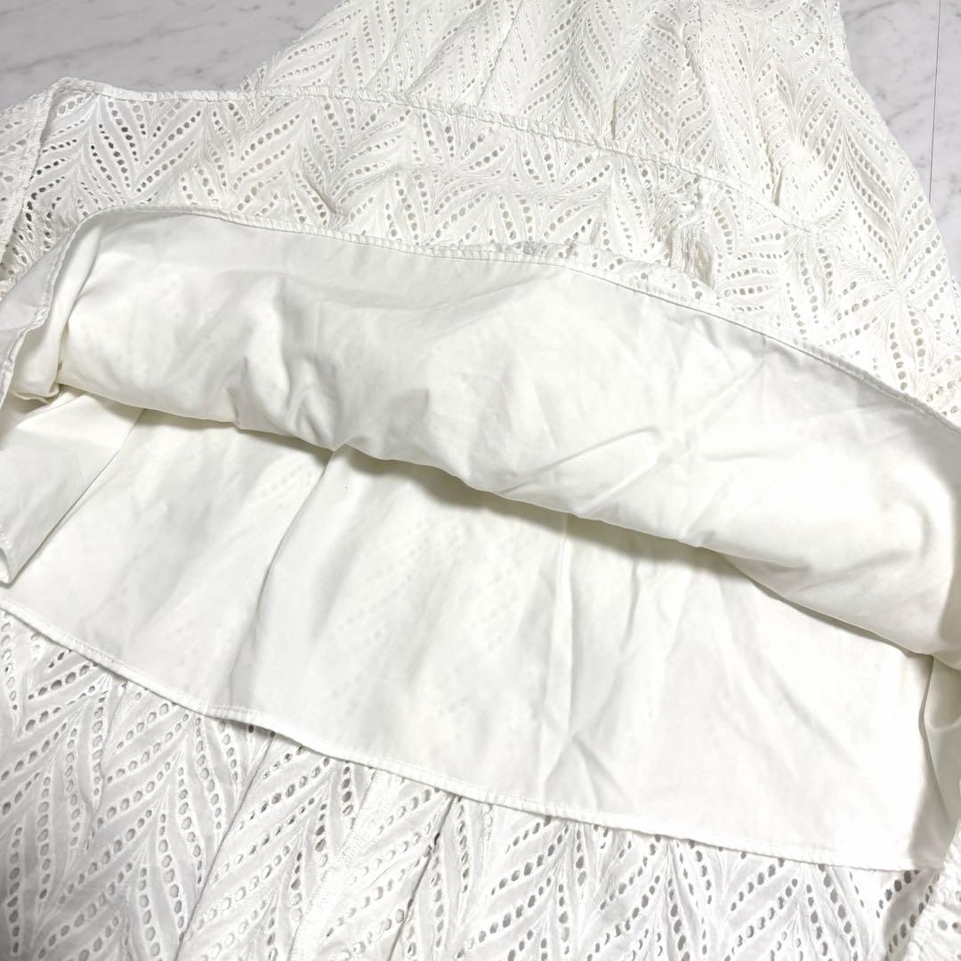 【美品】完売品✨️アニュアンス カットワークレースマキシワンピース 美ライン