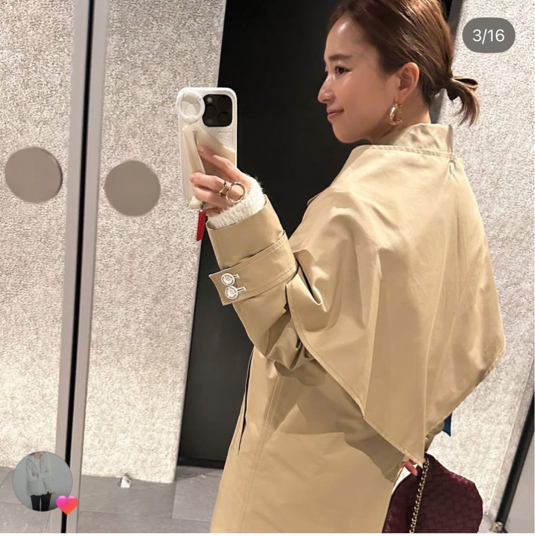 【1/18迄値下げ✦新品未使用】shiroconリリベットトレンチコート