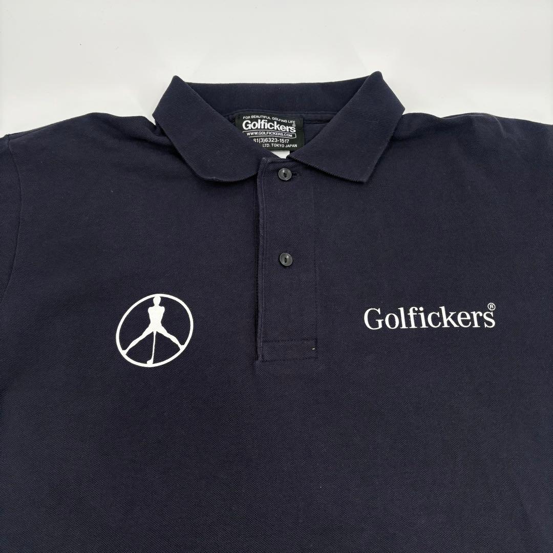 Golfickers ゴルフィッカーズ ポロシャツ XL 紺 ネイビー 862