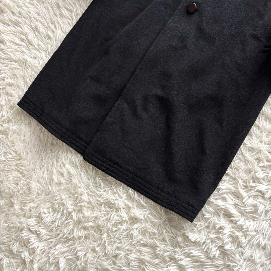 美品✨銀座英國屋 アンゴラ ラムウール シングルコート シルク チャコールグレー