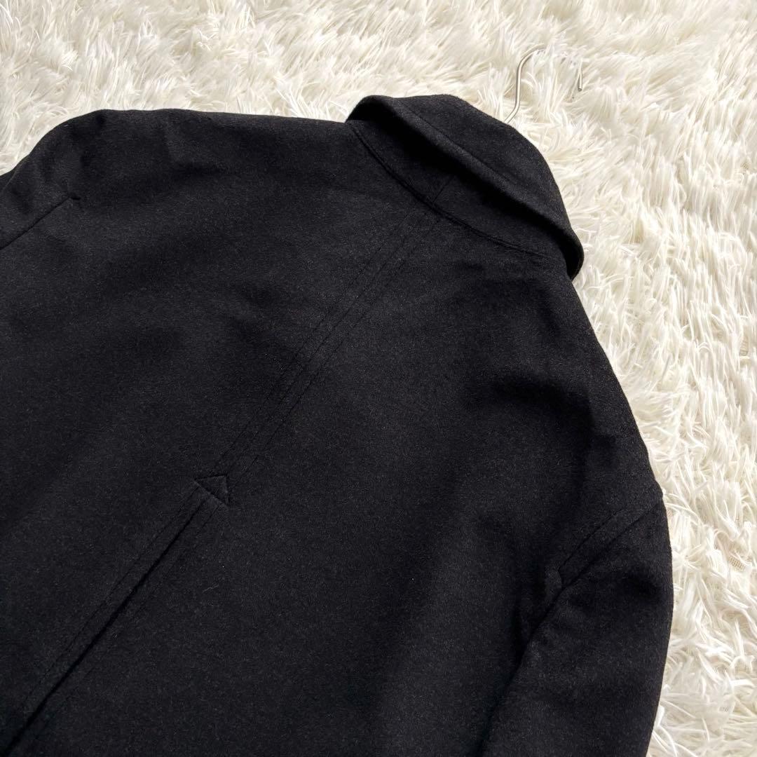 美品✨銀座英國屋 アンゴラ ラムウール シングルコート シルク チャコールグレー