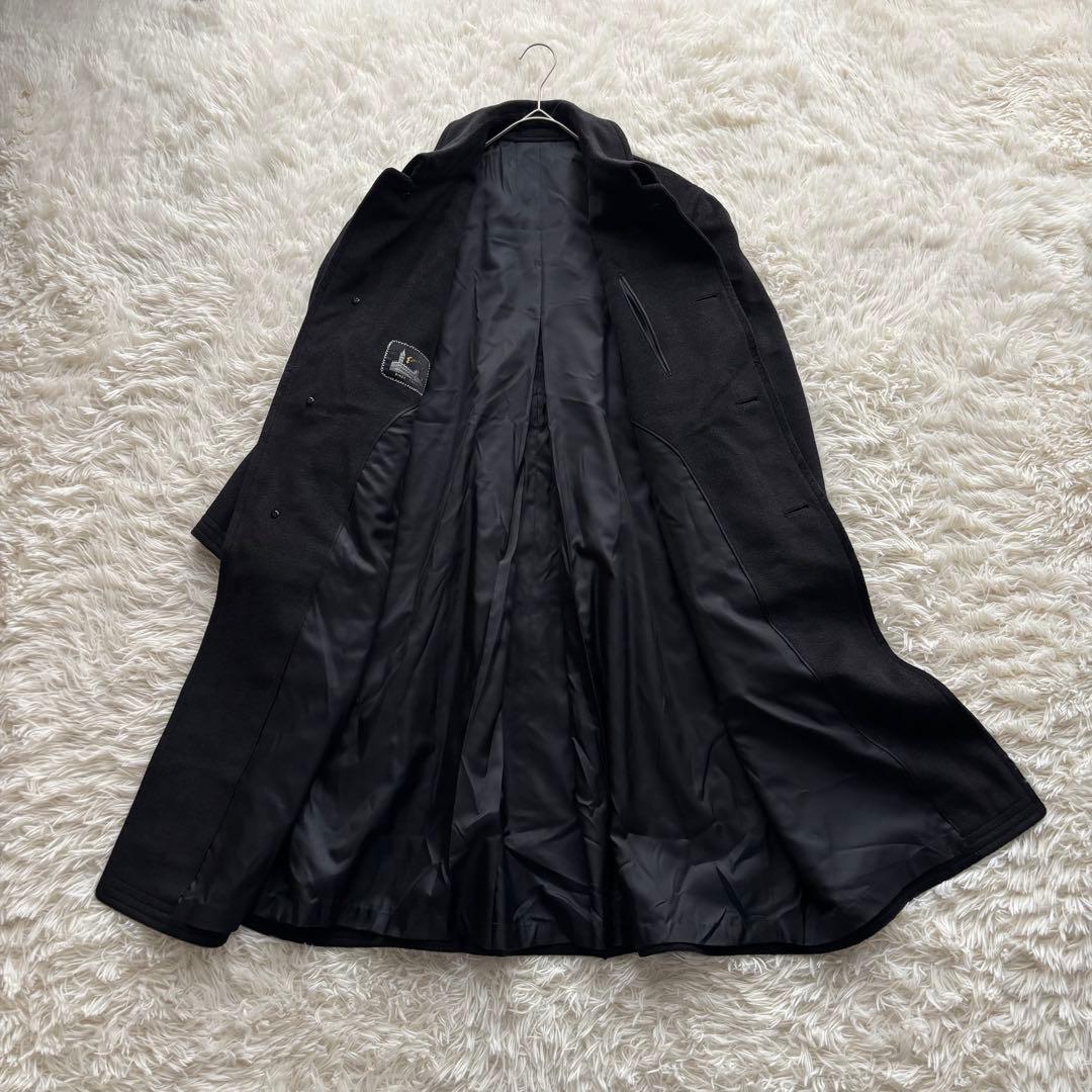 美品✨銀座英國屋 アンゴラ ラムウール シングルコート シルク チャコールグレー