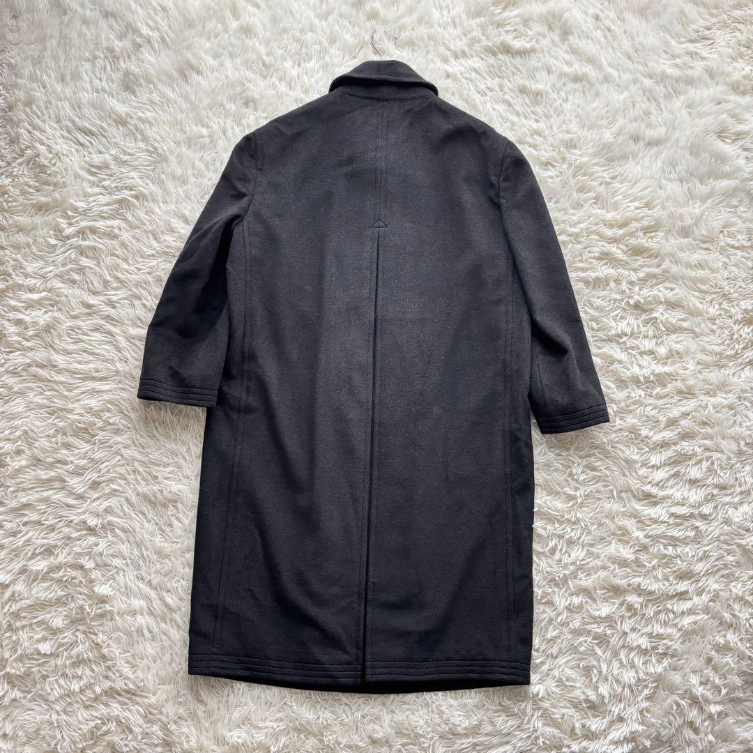 美品✨銀座英國屋 アンゴラ ラムウール シングルコート シルク チャコールグレー