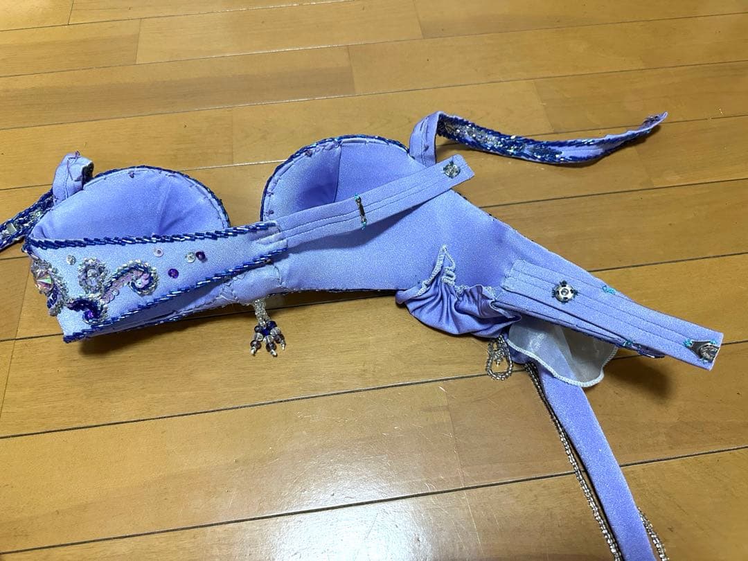 紫色のベリーダンス衣装セット