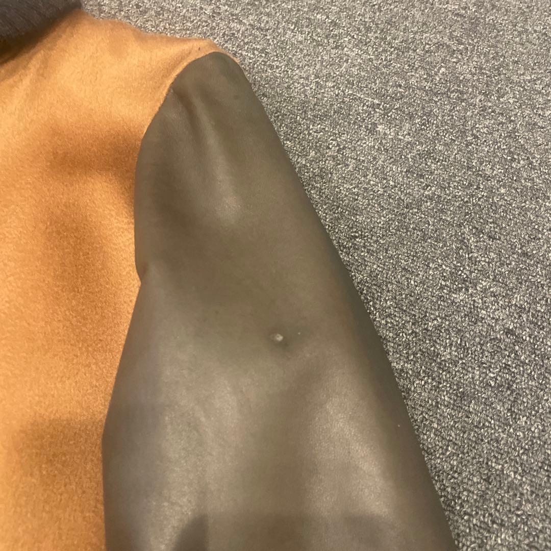 SLOWGUN 大人のスタジャン 本革×カシミヤ キャメル