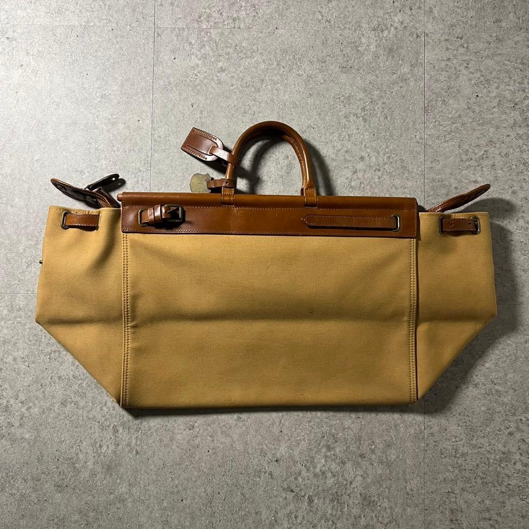 90s ポロラルフローレン サファリ ボストンバッグ キャンバス×レザー