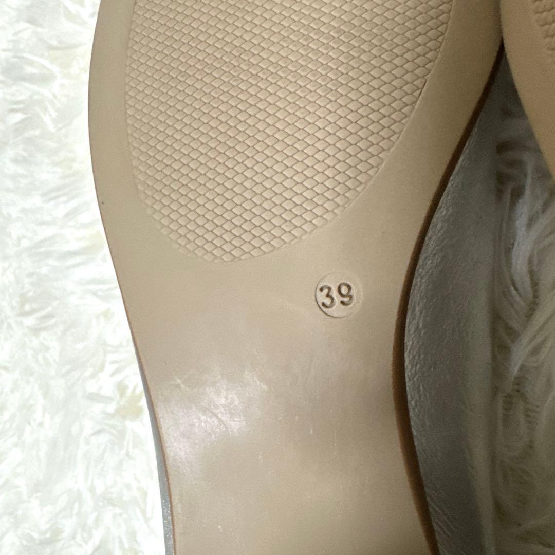 ◆美品◆Stilmoda ラウンドトゥパンプス フラットシューズ シルバー 39